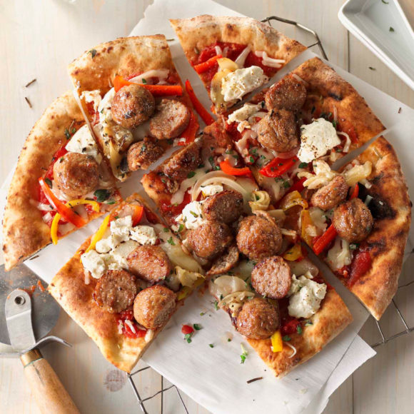 Meatball And Ricotta Pizza
