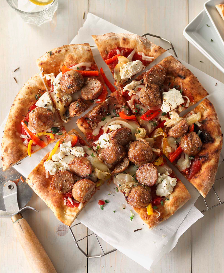 Meatball and Ricotta Pizza