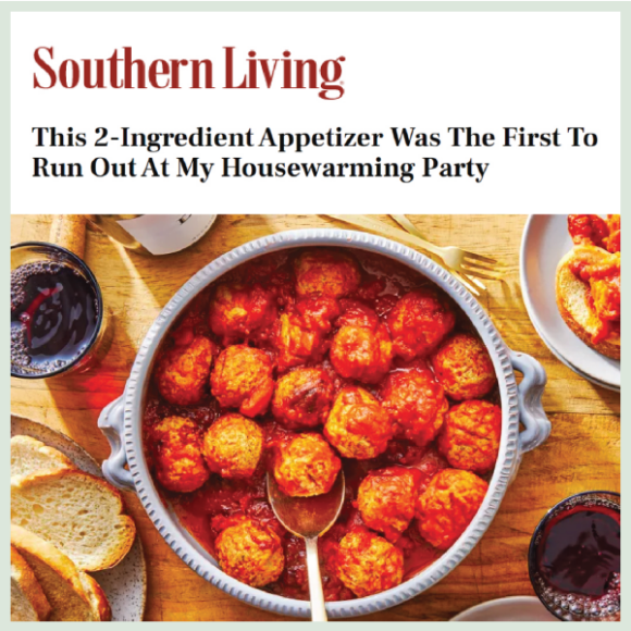 Southern Living Featuring Meatball Appetizer