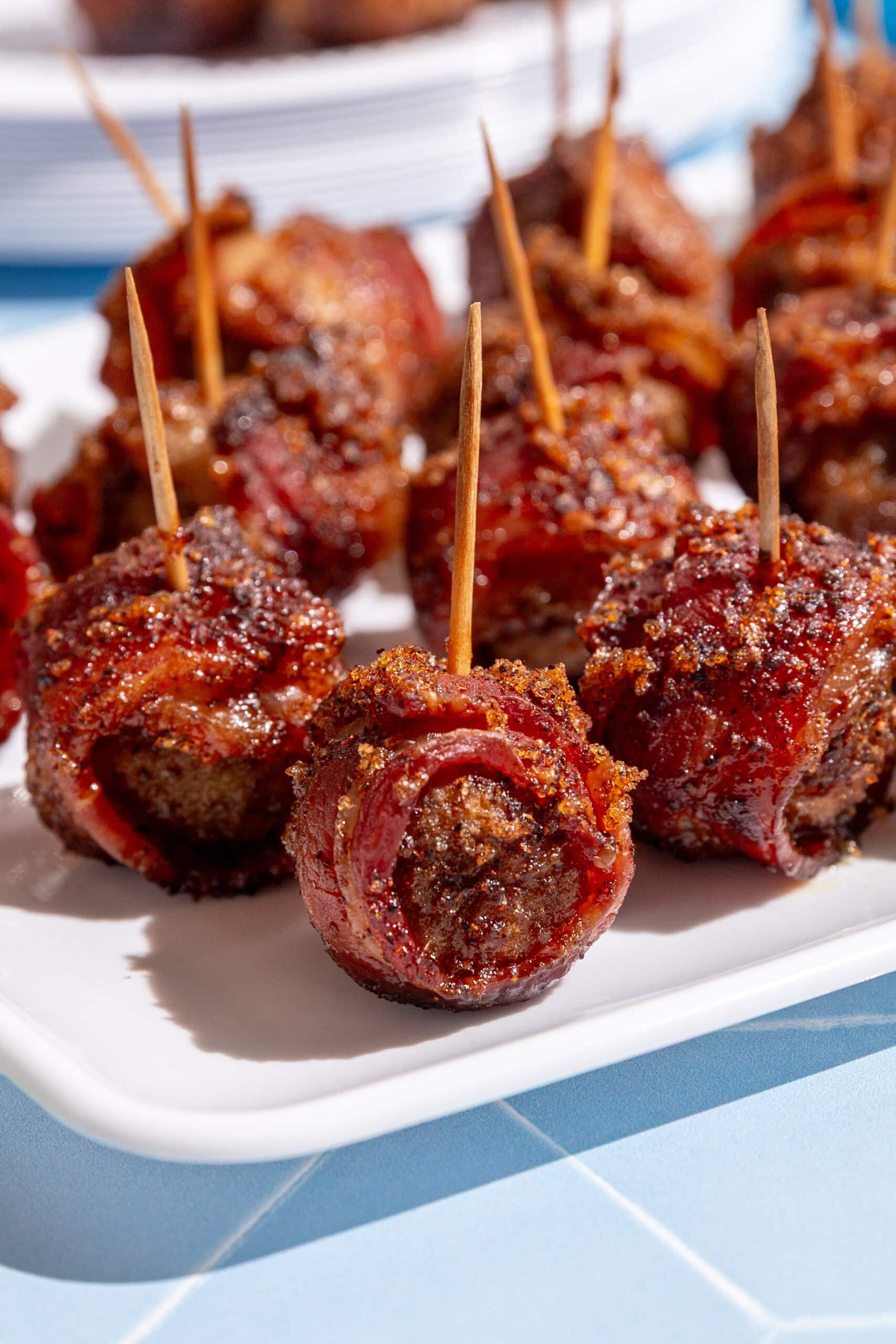 bacon wrapped meatballs 2